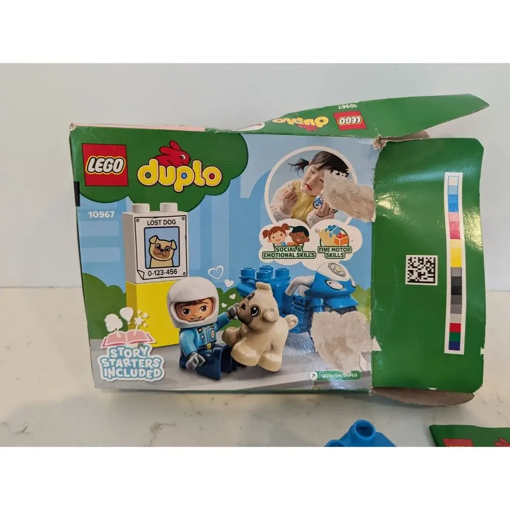 Lego Duplo Police Motorcycle 10967 5pc Story Starter Included